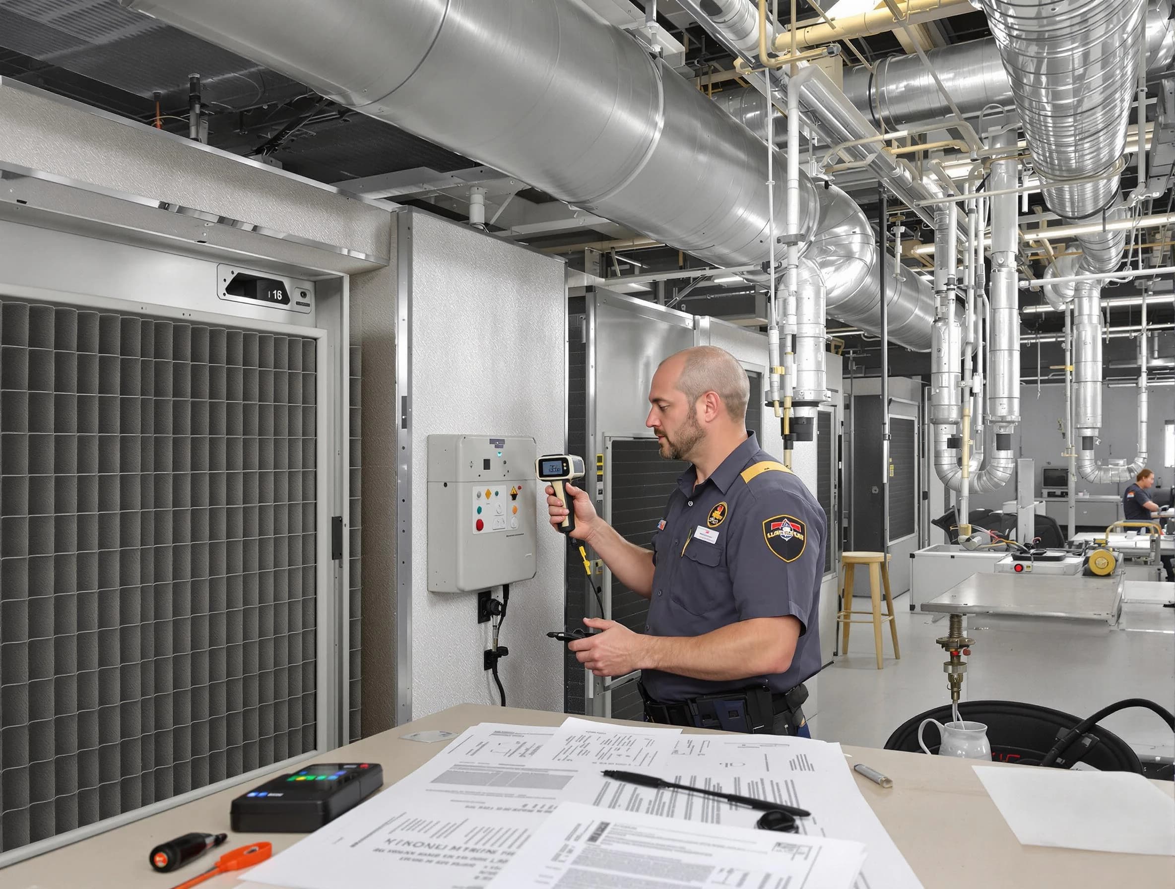 Professional filter system inspection by Mountain Green Air Duct Cleaning in Mountain Green