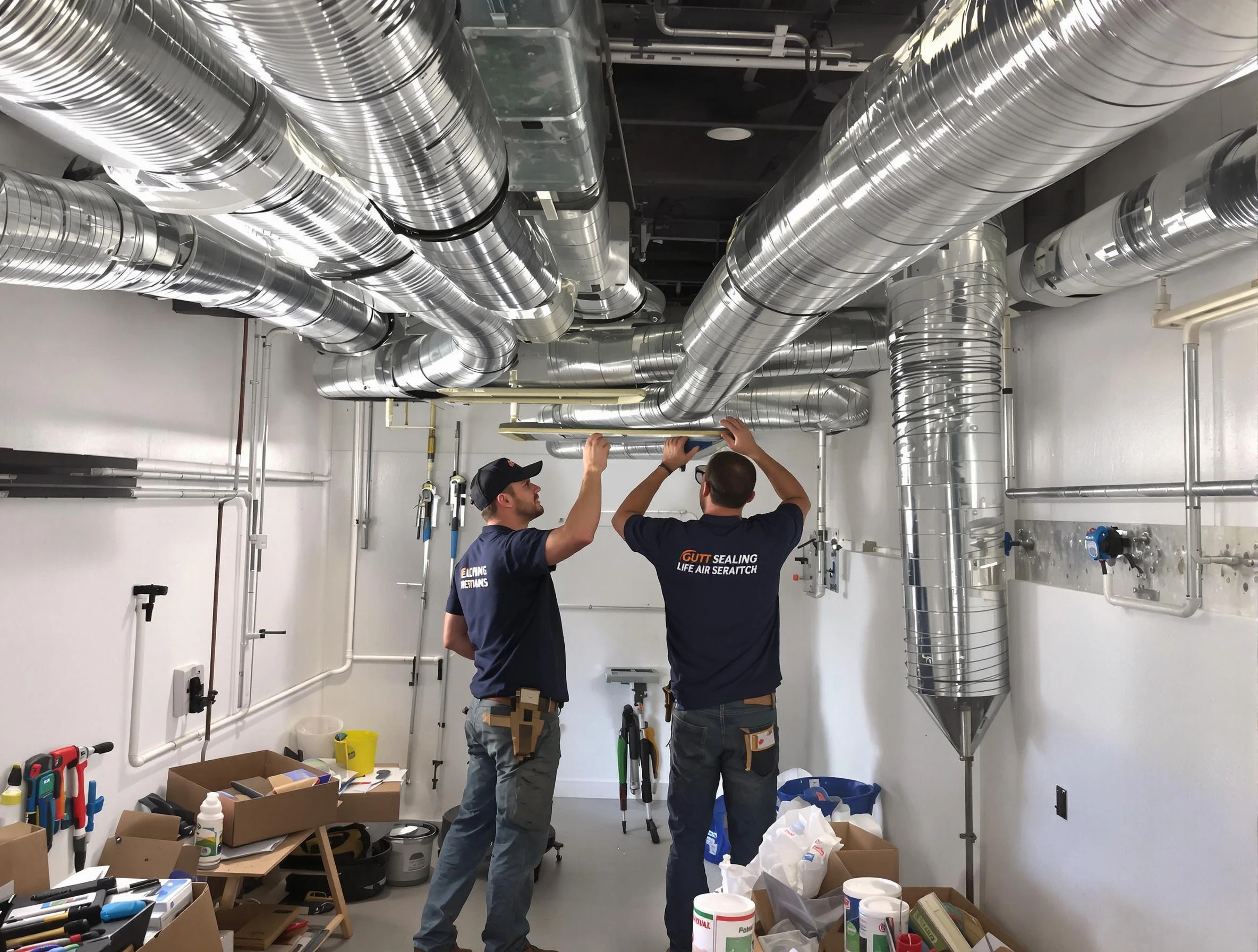 Mountain Green Air Duct Cleaning technician applying professional duct sealing solutions in Mountain Green