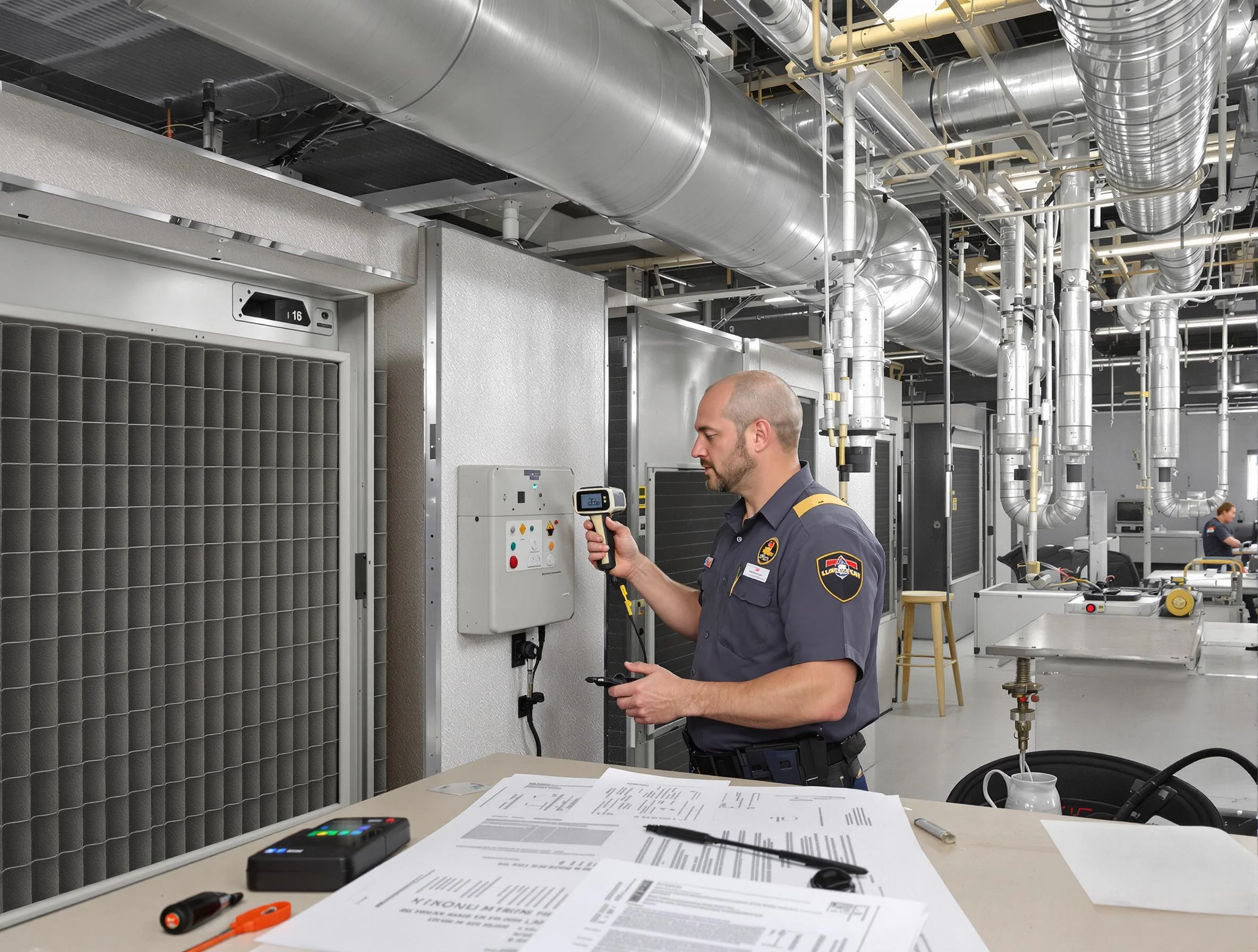 Professional filter system inspection by Mountain Green Air Duct Cleaning in Mountain Green