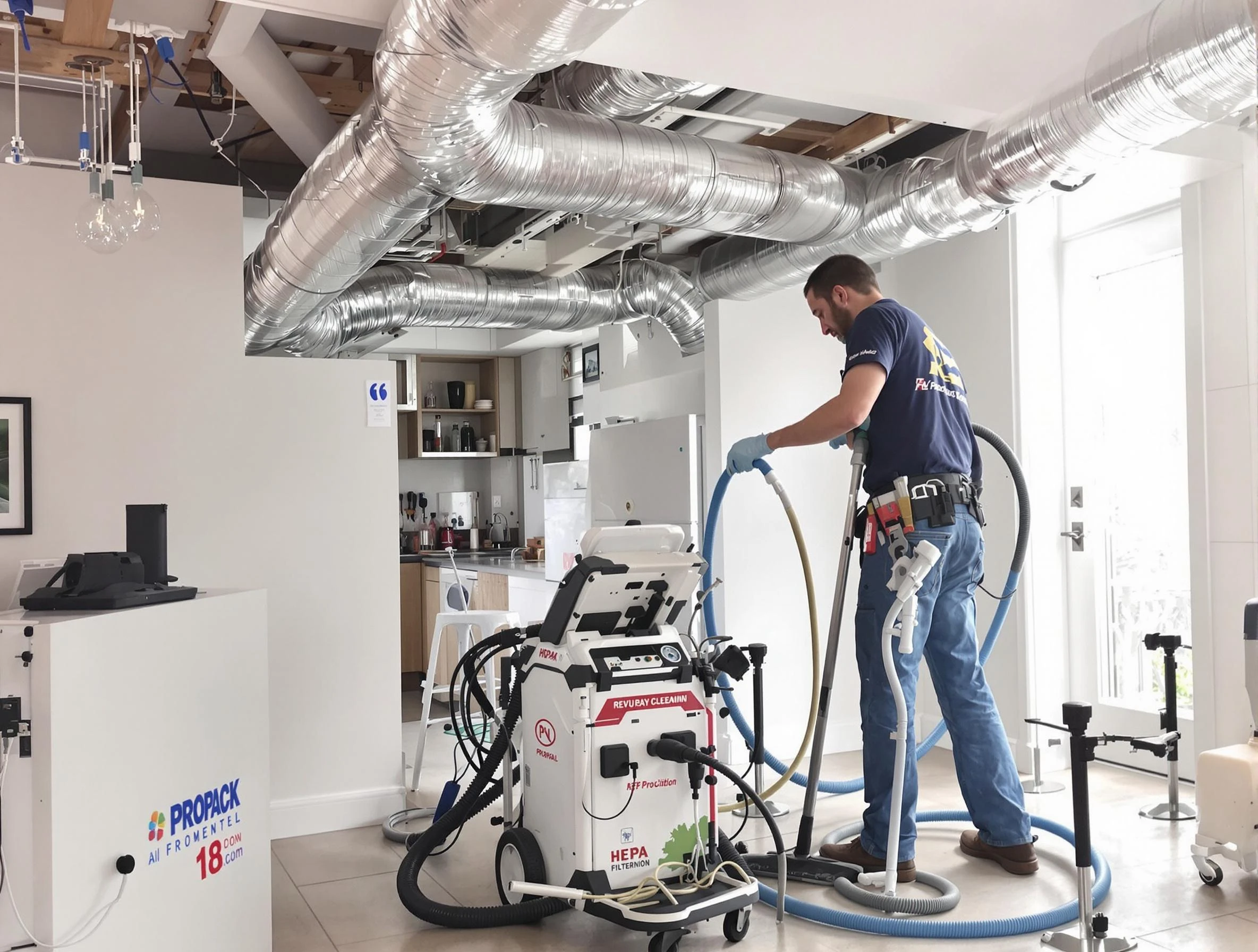 Mountain Green Air Duct Cleaning technician performing advanced pure duct cleaning with specialized equipment in Mountain Green